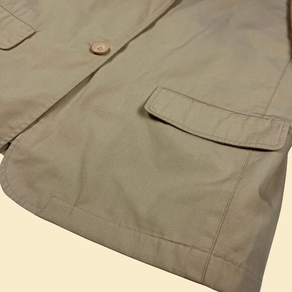 1990s beige/tan blazer by Haband Travel Smart, vintage 90s size S beige jacket - Picture 5 of 8